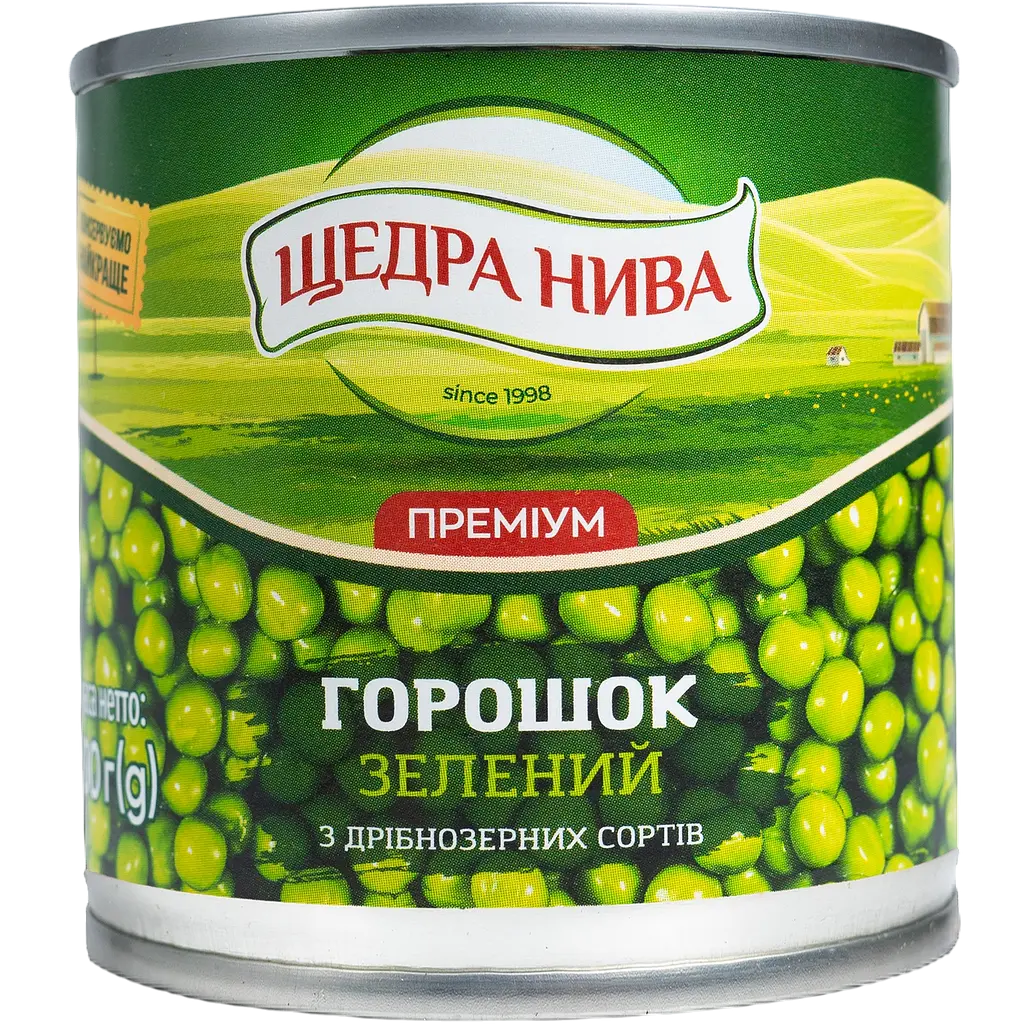 Набір: горошок зелений Щедра нива Преміум консервований 420 г + кукурудза цукрова консервована Щедра нива Суперсолодка 340 г + майонез Королівський смак Королевский 67% 300 г - фото 2