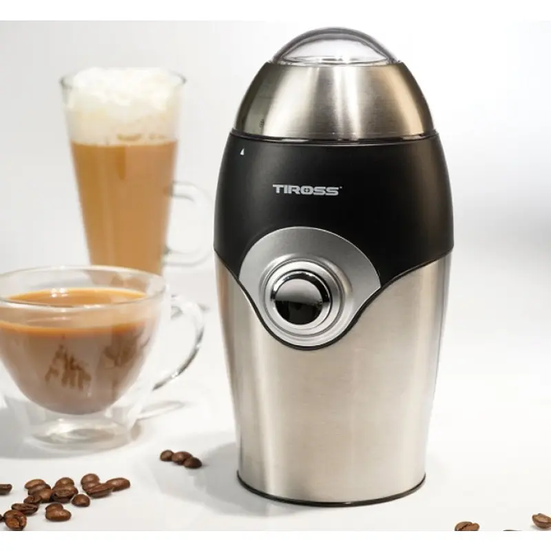 Кофемолка Tiross TS 530 блокировка работы без крышки компактная 50 г 150 Вт - фото 5