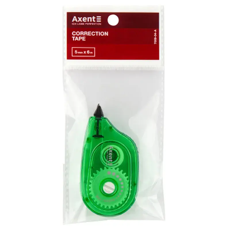 Коректор Axent стрічковий 5мм х 6м зелений (7009-04-A) - фото 2
