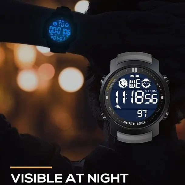 Годинник North Edge Laker Black 5BAR - фото 14