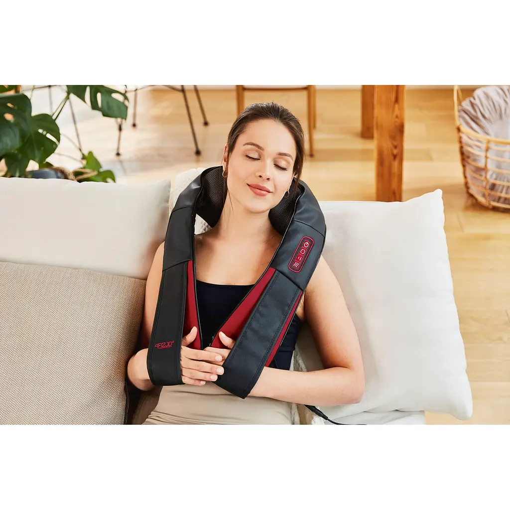 Накидка-масажер 4FIZJO Shiatsu Pro+ для шиї та спини 4FJ0565 Black/Red (P-5907739319074) - фото 2