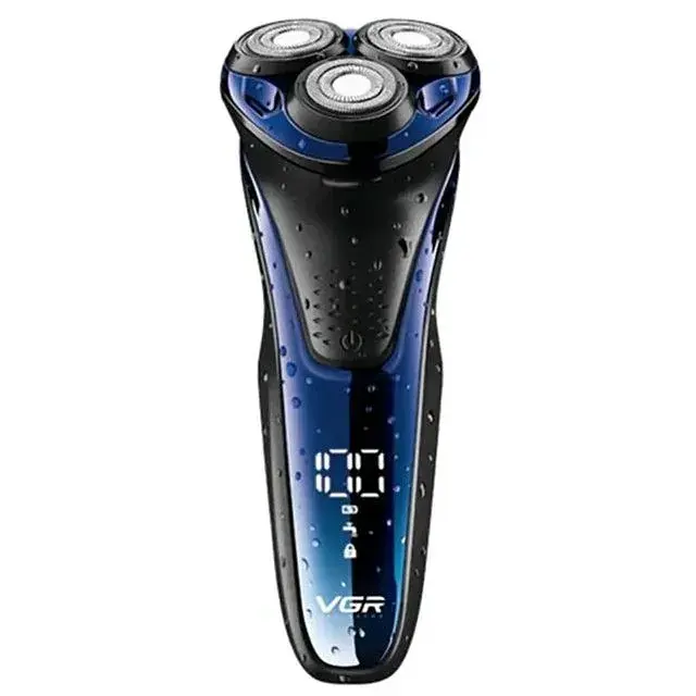 Електробритва акумуляторна VGR V-306 LCD IPX7 роторна з триммером - фото 4