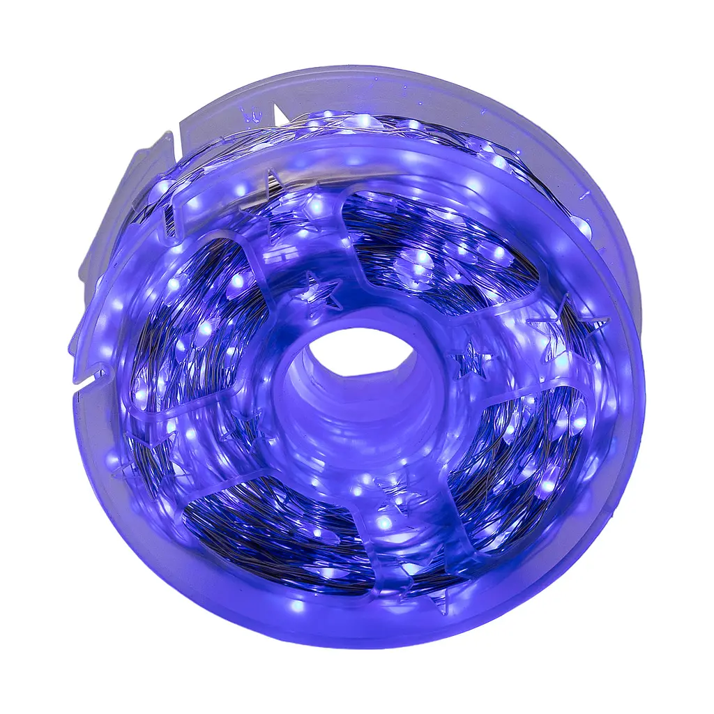 Гірлянда Роса нитка 1000 LED довжина 100 м від мережі, синій GarlandoPro 1000L100MWBL - фото 2
