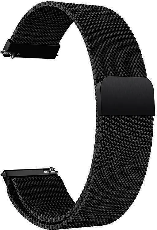 Ремінець міланська петля для BeWatch Amazfit GTS 3 20 мм Чорний (1010201.A11) - фото 2