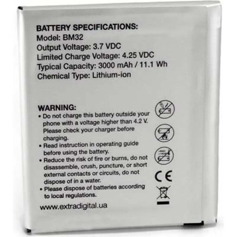 Акумуляторна батарея Extradigital Xiaomi Mi4 (BM32) 3000 mAh (BMX6446) - фото 2