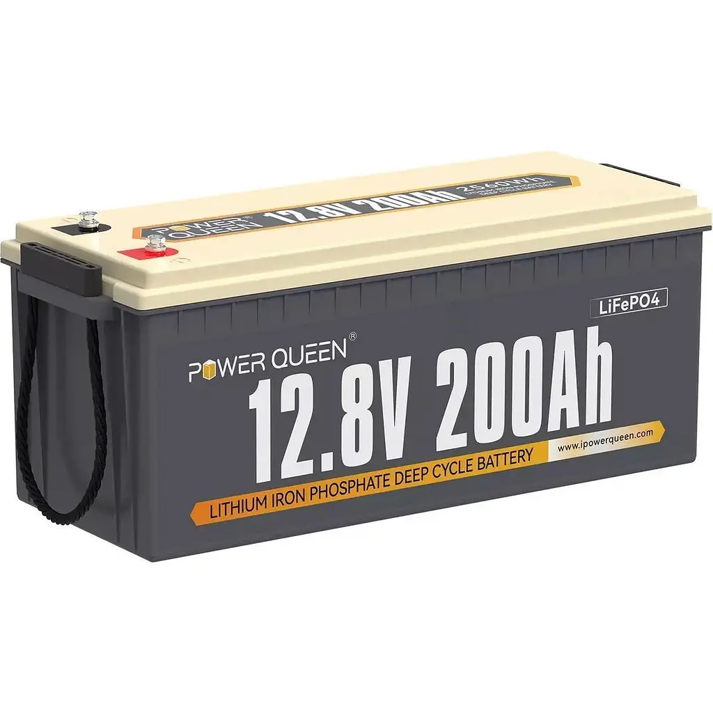 Акумулятор Power Queen LiFePO4 12V (12.8V/200Ah/2560Wh) (P12V200-100-BASIC-8-A160) [158029] - фото 2