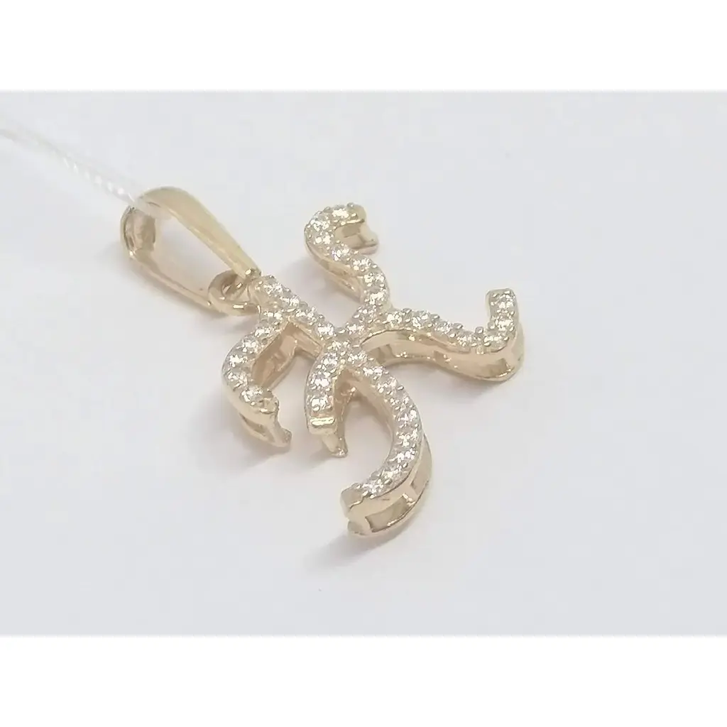 Золота підвіска Favoritum з фіанітами. 311579_К - фото 2