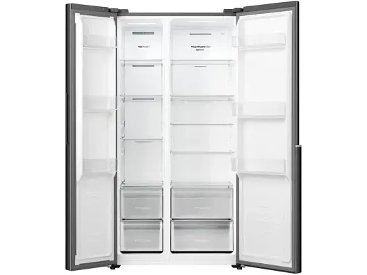 Холодильник Gorenje SBS, 179х62х92см, 2 двері, 345 (186) л, А +, NF +, Інв., Зона св-ті, Зовн. Диспл, чорний - фото 8