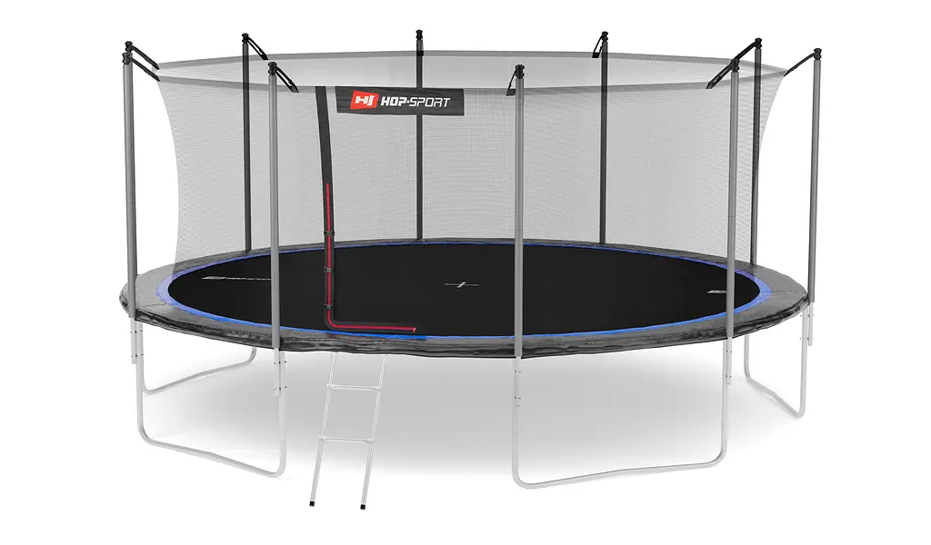 Батут Hop-Sport 16ft (488см) чорно-синій з внутрішньою сіткою - фото 4