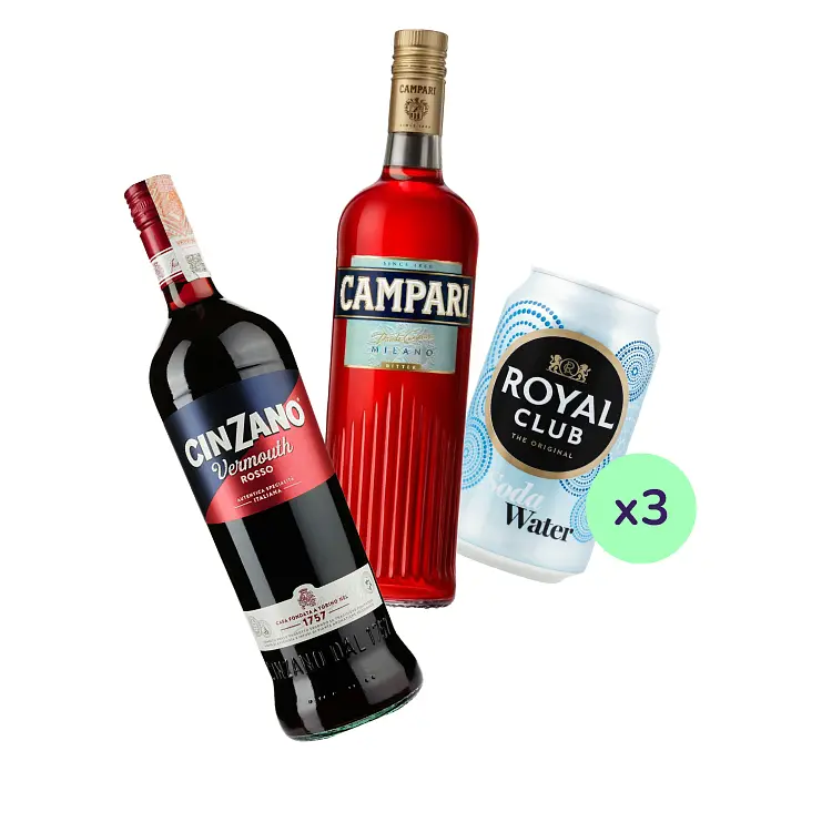 Коктейль Americano (набір інгредієнтів) х19 на основі Cinzano Rosso - фото 2