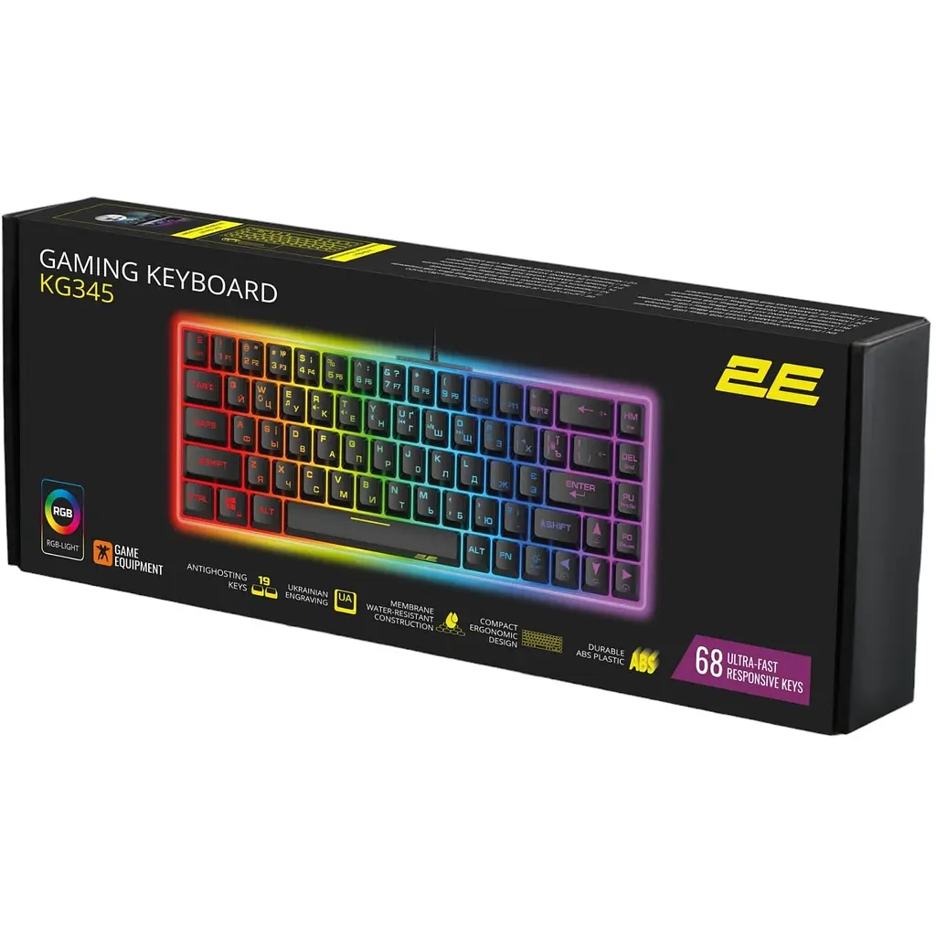 Клавіатура ігрова 2E Gaming KG345 з підсвіткою black (2E-KG345TR) - фото 6
