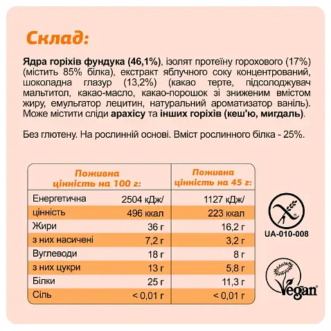 Набор протеиновых батончиков Fizi Mini Box Protein 180 г (4 шт. x 45 г) - фото 3