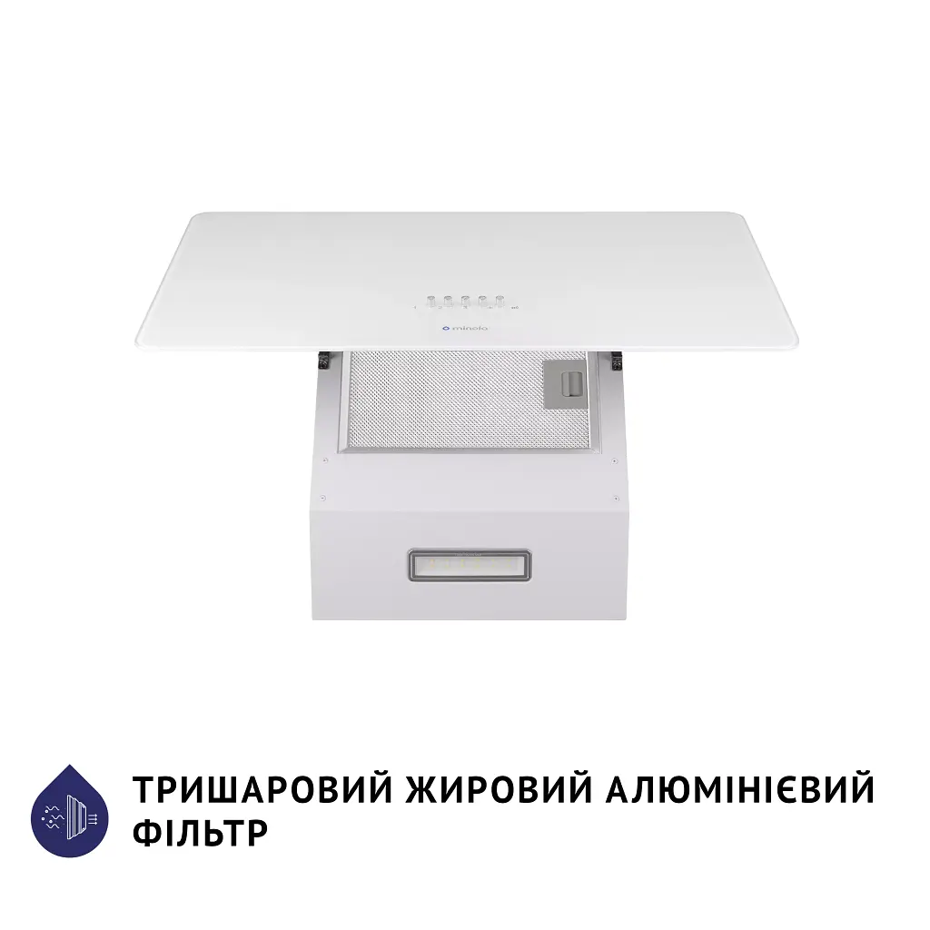 Витяжка декоративна похила Minola HVS 6224 WH 700 LED - фото 6