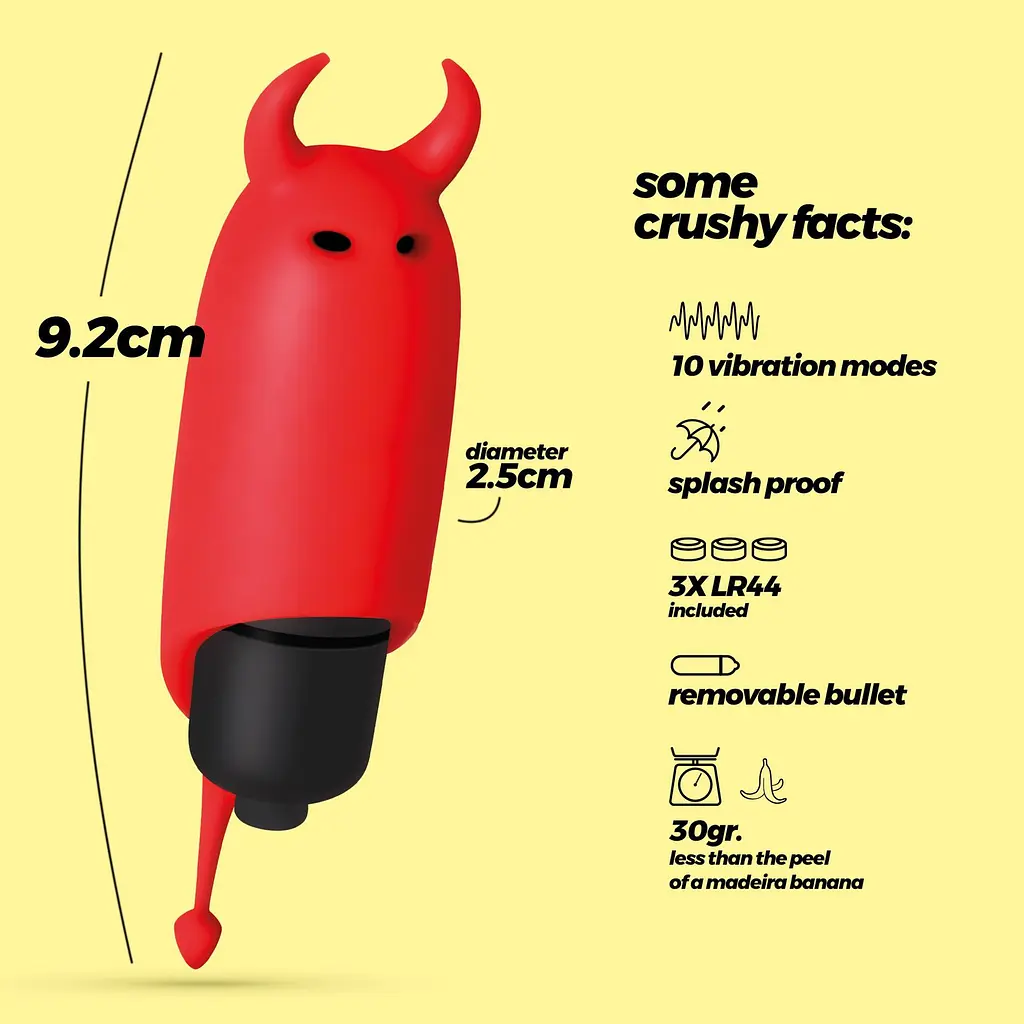 Стимулятор Crushious O-Pet 9.2 см (красный) - фото 8