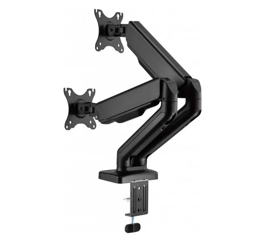 Кронштейн настольный для двух мониторов 17-32 дюйма OfficePro OPMA-412 Black - фото 2