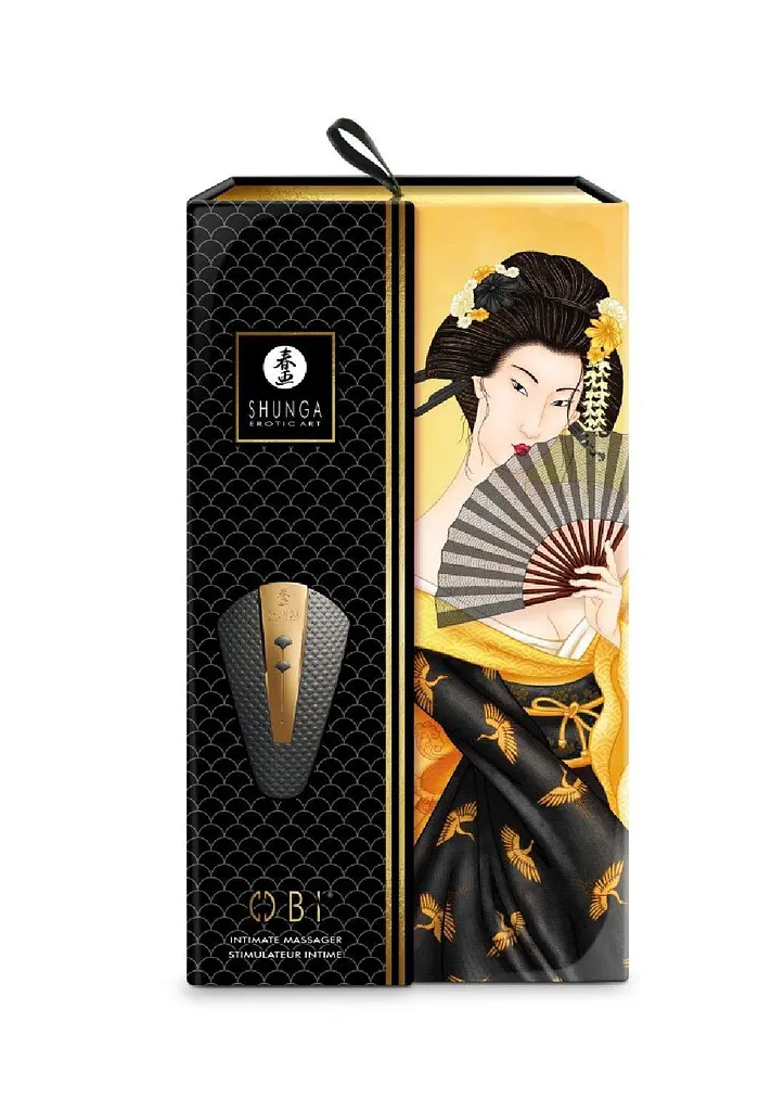 Вібратор для клітора Shunga Obi 11.5 см чорний - фото 2