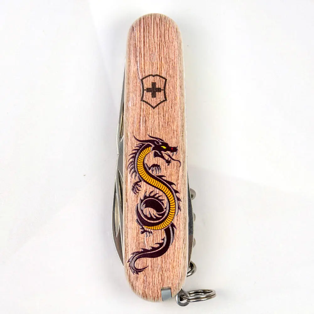 Ніж Victorinox Spartan Zodiac 91мм 12функ Дерев'яний дракон - фото 10