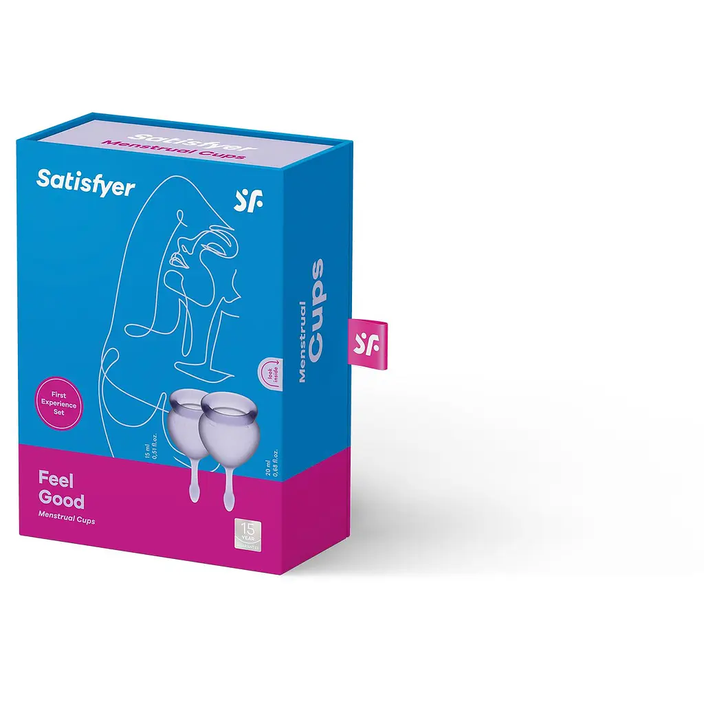 Набір менструальних чаш Satisfyer Feel Good 2 шт. фіолетовий - фото 2