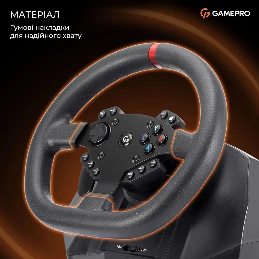 Руль и педали GamePro RW575PM с коробкой передач XBOX/PS4/PS3/PC/SWITCH - фото 8