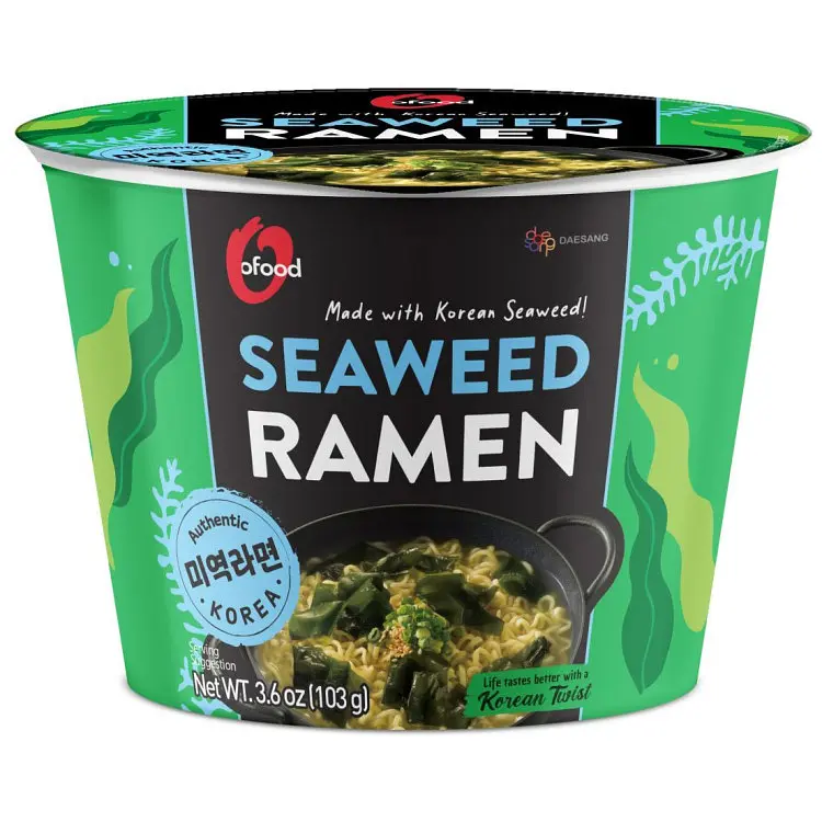 Суп рамен Ofood Seaweed Real Seaweed Ramen Noodle Soup з водоростями у мисці 100 г - фото 2