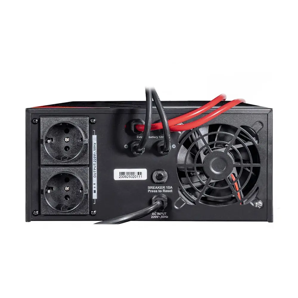 Інвертор Kraft KRF-AVR1200VA/1КW-12V з правильною синусоїдою під зовнішній акумулятор (42-00093) - фото 4