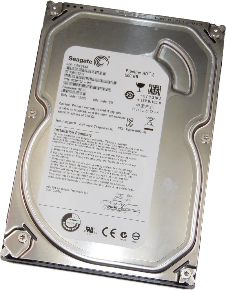 Жесткий диск 3.5" 500GB Seagate Video 3.5 Pipeline HD 5900 rpm 8MB SATAII (ST3500312CS) Refurbished - фото 3