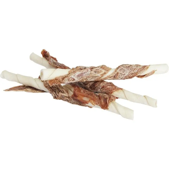 Снек для собак Camon палочки из говяжьей кожи обмотанные утиной грудкой 80 г  - фото 2