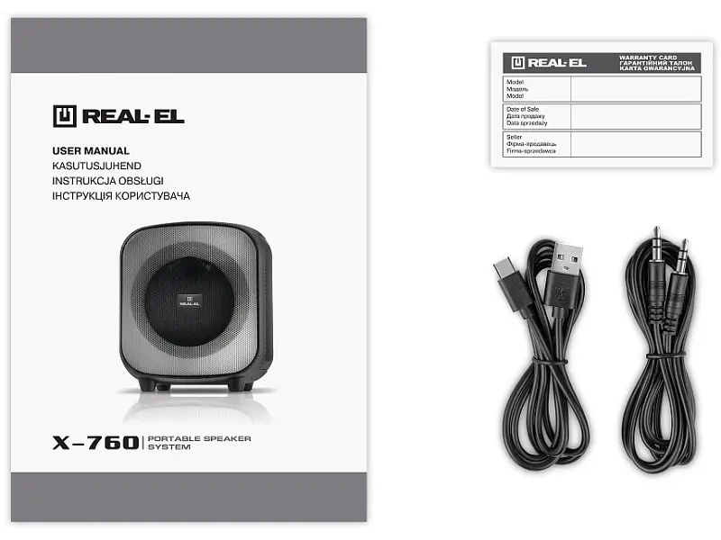 Портативна колонка REAL-EL X-760 Black (EL121600029) - фото 12