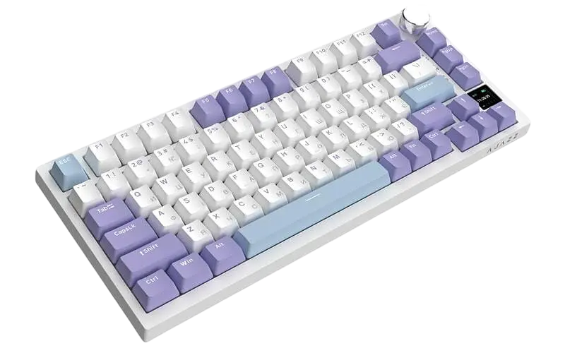 Клавиатура Ajazz AK820 Pro RGB White Purple Blue - фото 3