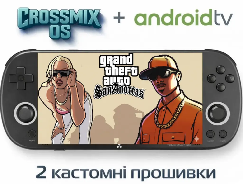 Портативна ігрова консоль TSP PRO Portable (PSP, Palystation 1, Dendy, Sega, JAVA,) 128 gb Black CrossMix OS та Android TV - фото 2