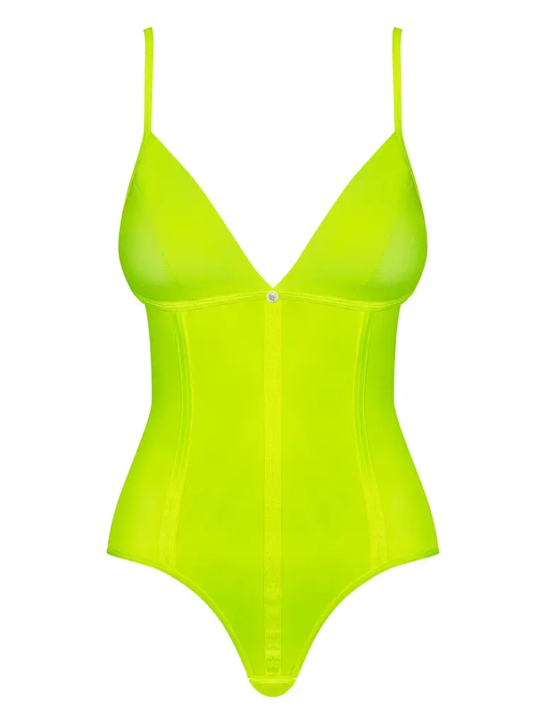 Боді Obsessive Neonia S/M жовтий - фото 5