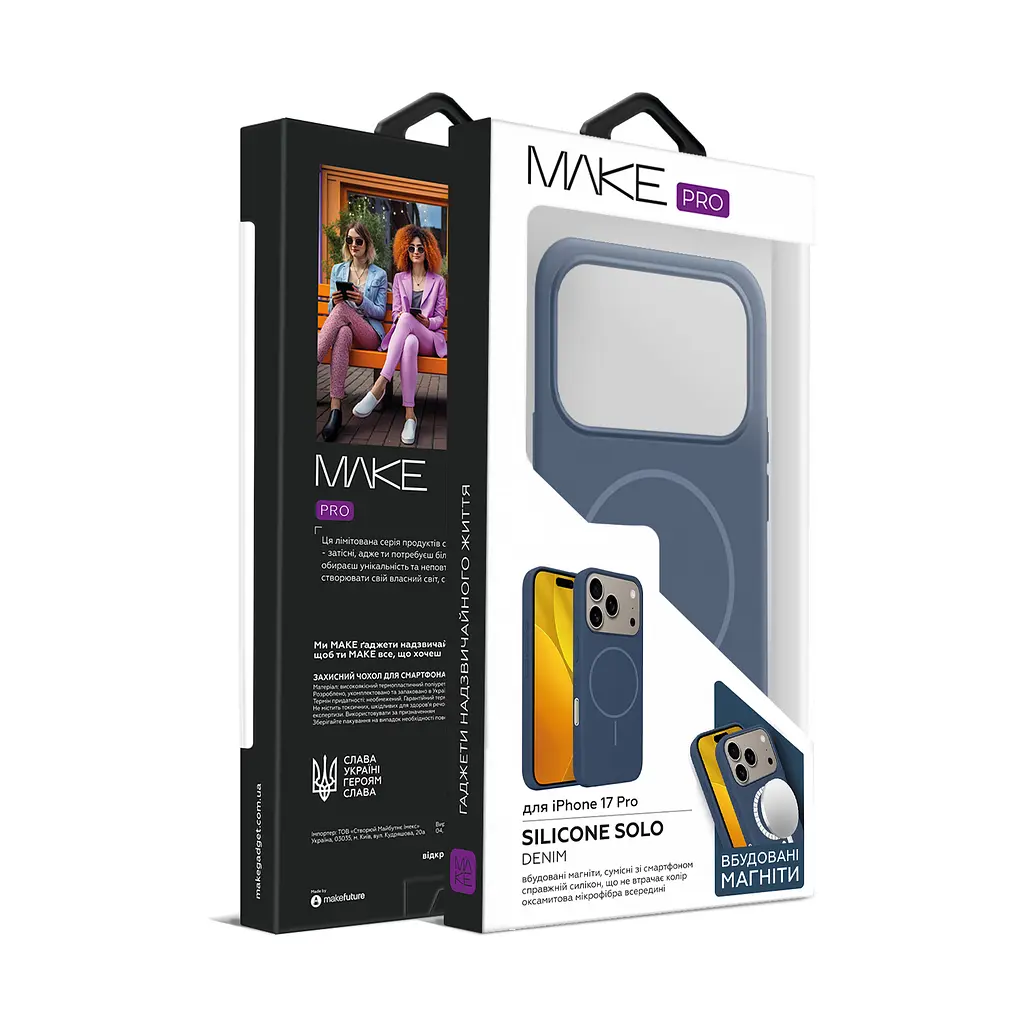 Чохол MAKE Apple iPhone 17 Pro Silicone Solo Denim - фото 2