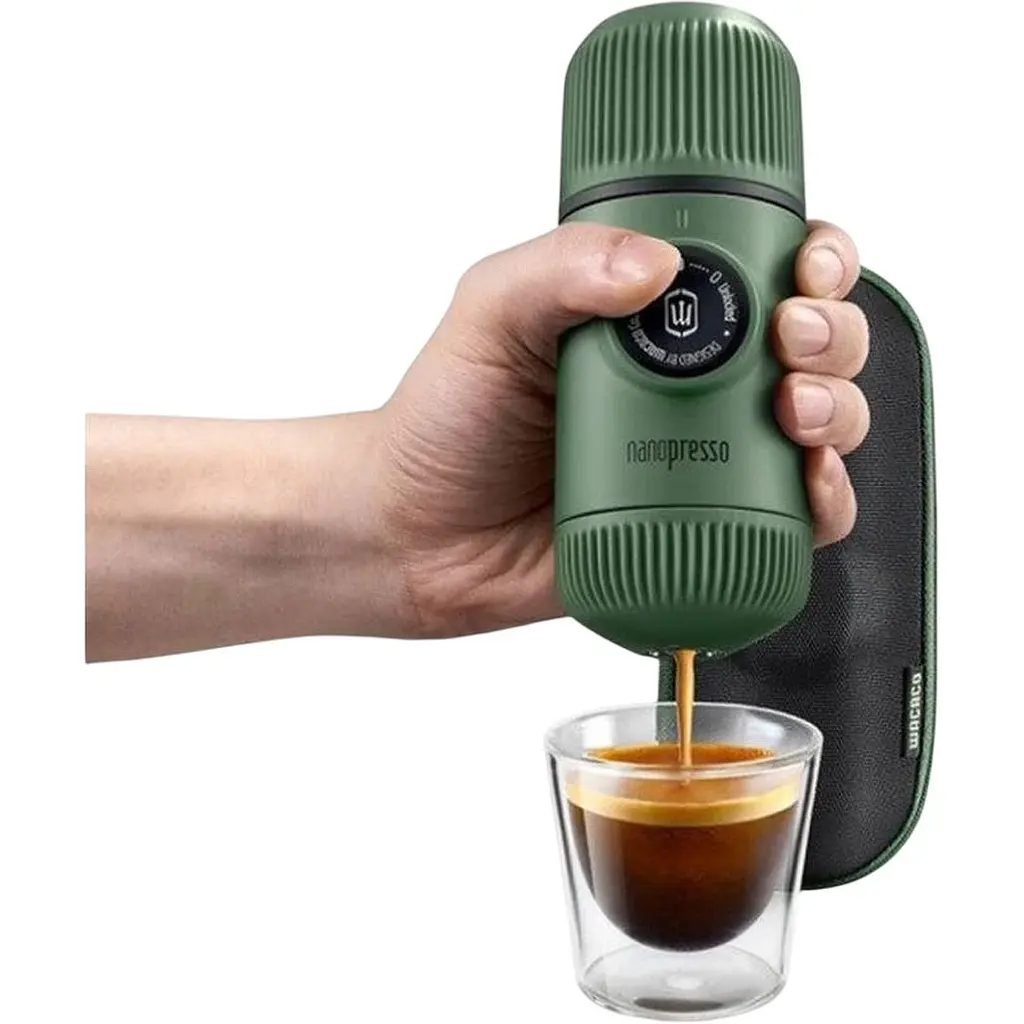 Портативна кавоварка Wacaco Nanopresso + Case Green (WNANOGREEN) [168814] - фото 2