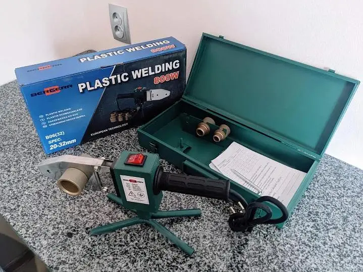 Паяльник для пластиковых труб Bergerr B06 800W кейс с насадками 20-32 мм 30412 - фото 7