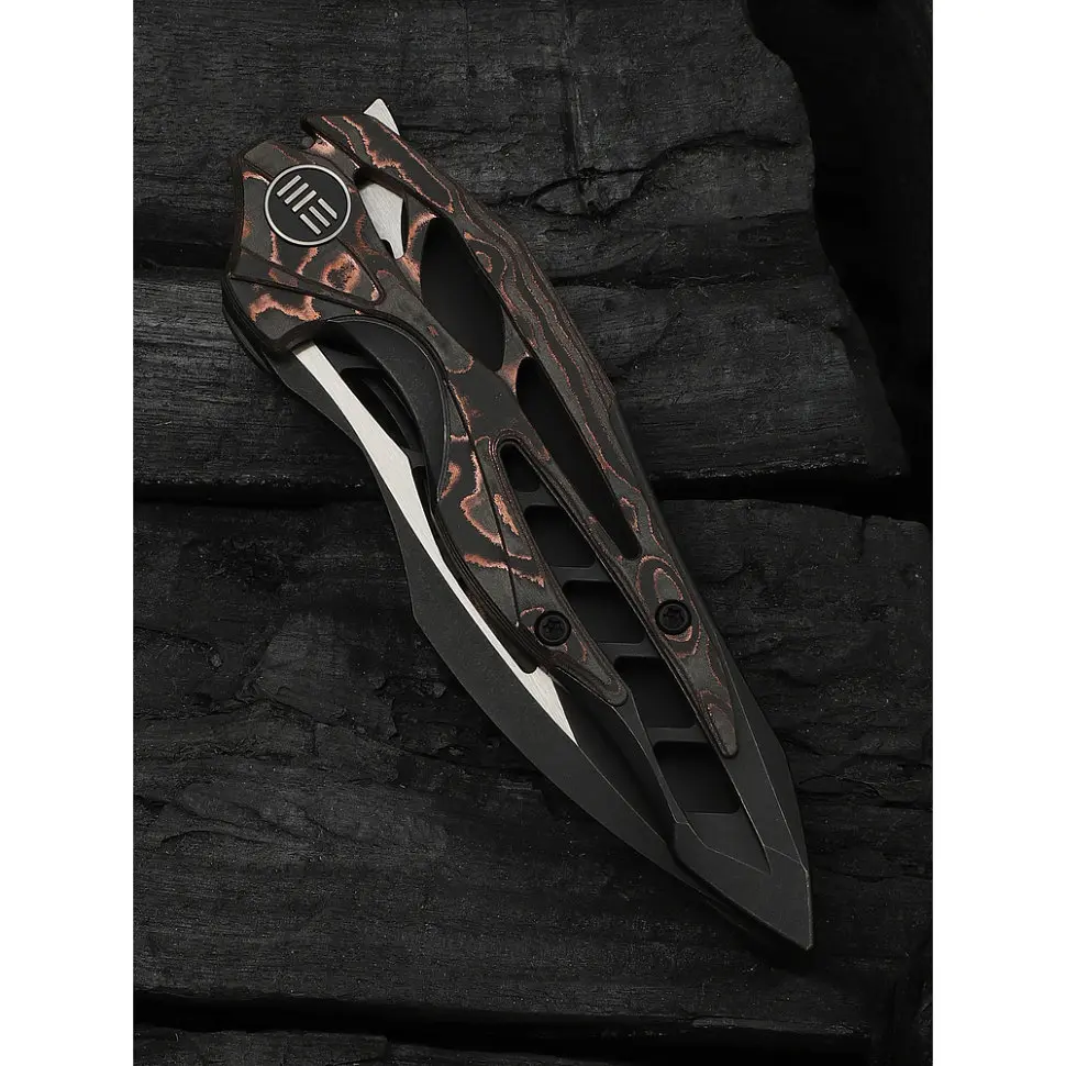Ніж складаний туристичний Weknife Arrakis (8.8 см) Vanax / Titanium чорний з бронзою - фото 10