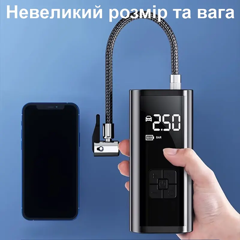 Аккумуляторный насос - компрессор для авто, мотоцикла, велосипеда Nectronix PR-325 (101138) - фото 6