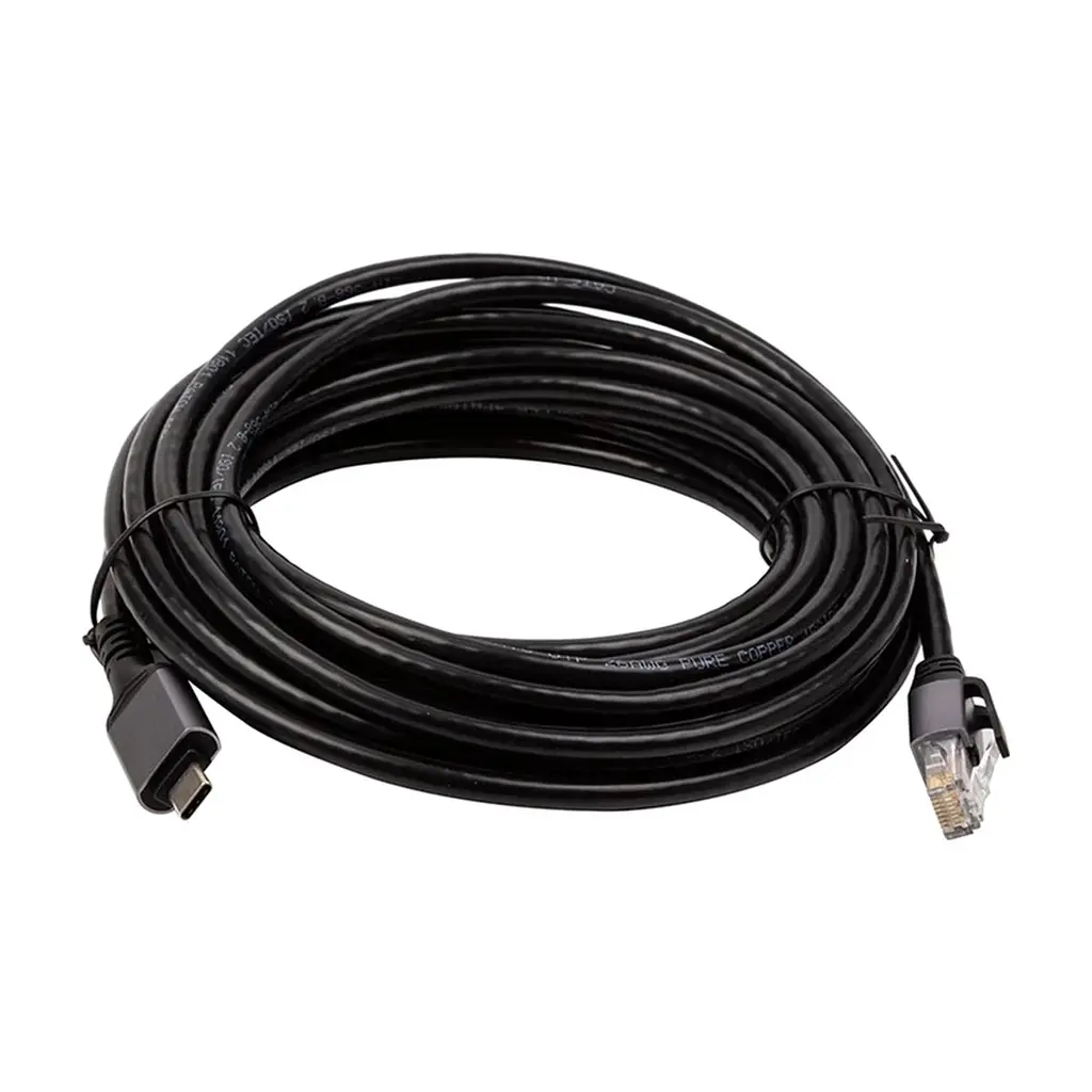 Кабель для передавання даних PowerPlant USB-C to RJ45 Ethernet 7.5m (CA914951) - фото 2