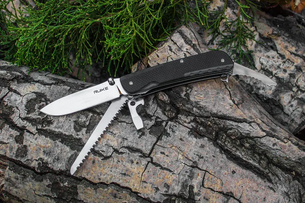 Багатофункціональний ніж Ruike Trekker LD32-B, (8.5 см) 12C27 / G10 чорний, 11 інстр. - фото 5