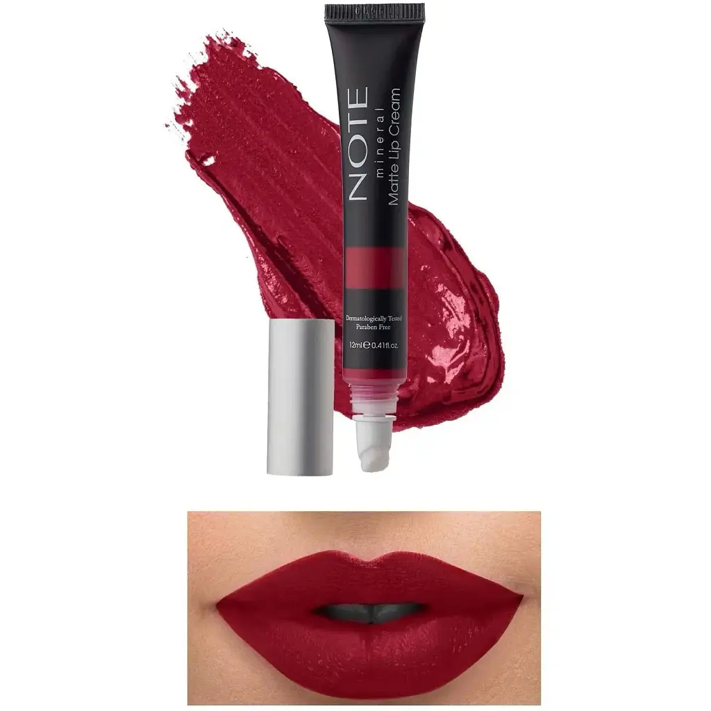 Матовий крем для губ Note Cosmetique Mineral Lip Cream відтінок 06 Go Red 12 мл - фото 4