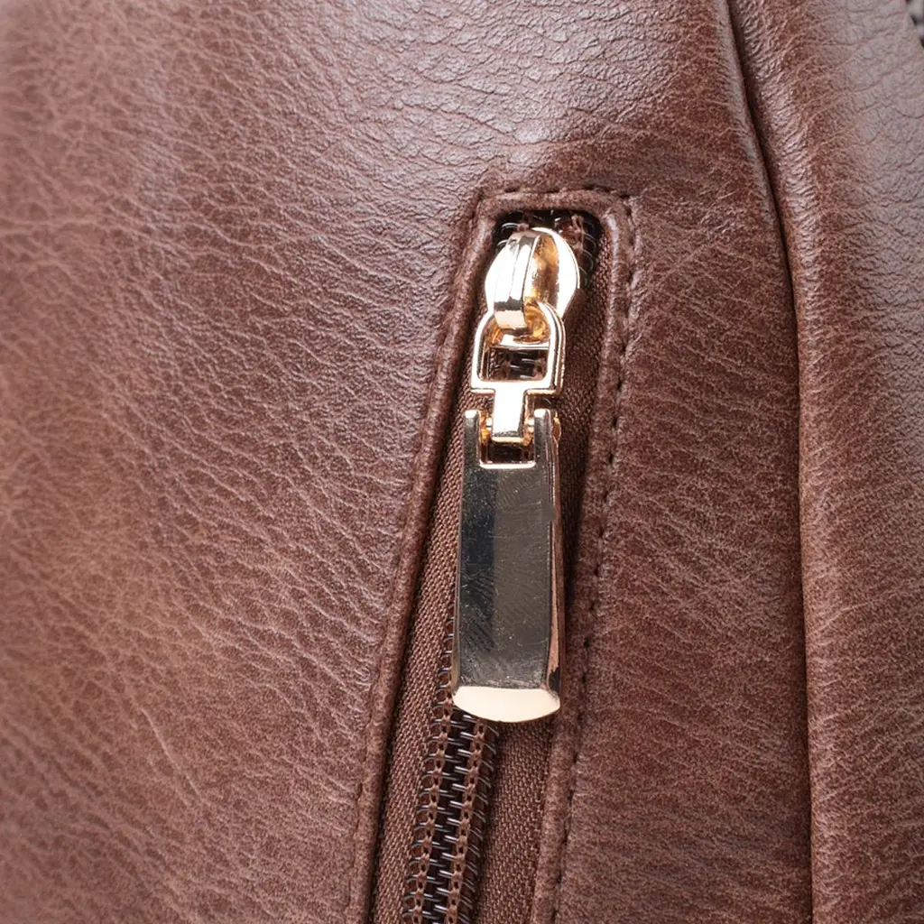 Модна жіноча сумка з однією лямкою через плече з екошкіри Vintage 22760 коричнева - фото 9