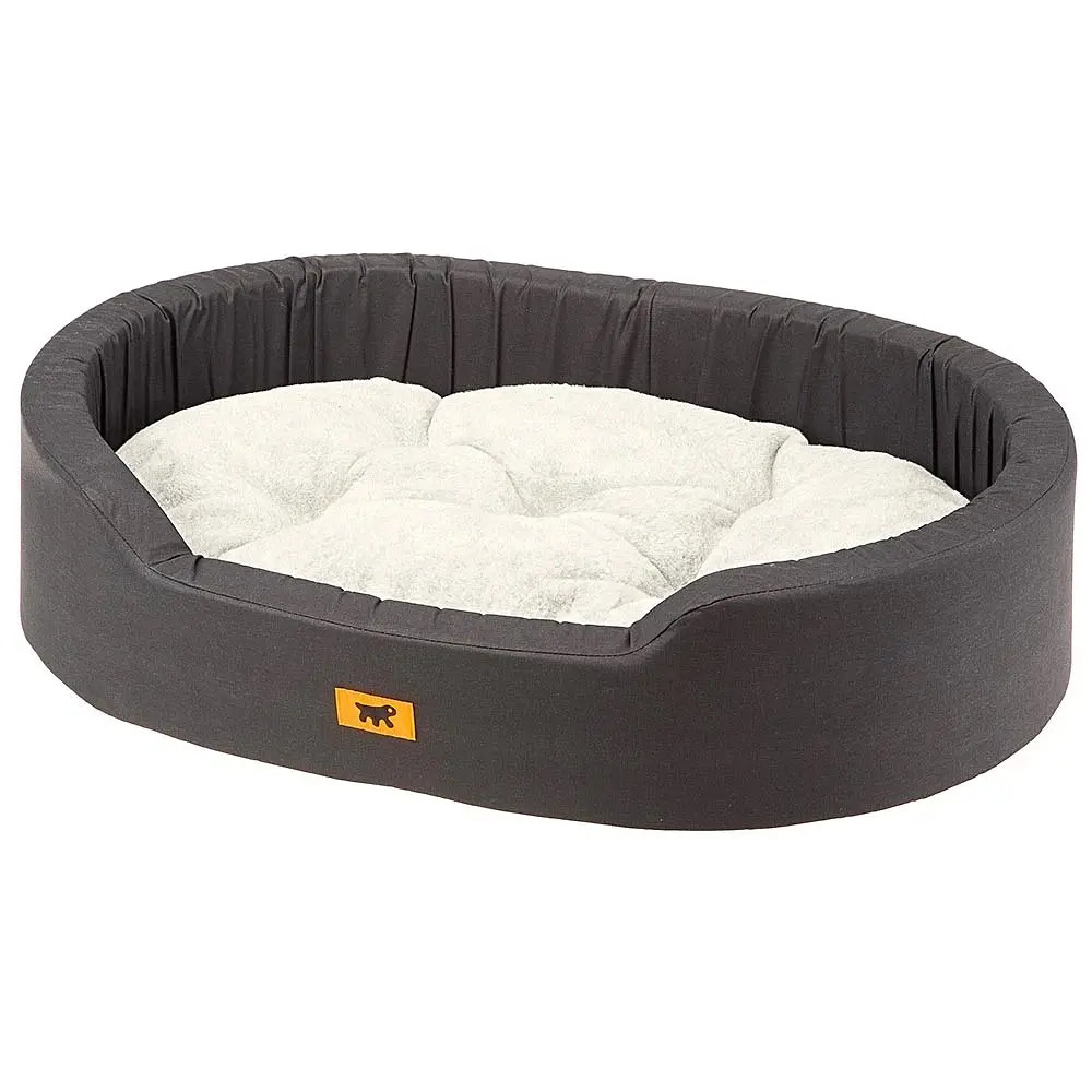 Лежак для собак та котів Ferplast Dandy F 55 зі штучним хутром сірий 55х41х15 см 82942097