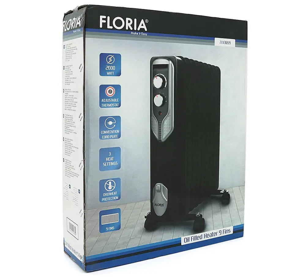 Масляный обогреватель FLORIA ZLN-3659 2000Вт 3 режима - фото 5