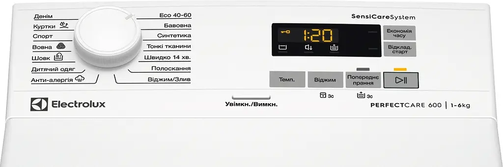 Electrolux Пральна машина Electrolux вертикальна, 6кг, 1000, D, 60см, дисплей, білий - фото 2