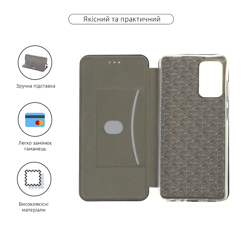 Чехол-книжка для Samsung Galaxy A72 (A725), G-Case, черный, кожаный чехол-книжка из экокожи (PU) и TPU, с магнитом, с подставкой и вместительным кардхолдером, противоударный, защита всего корпуса, ArmorStandart (ARM61081) - фото 3