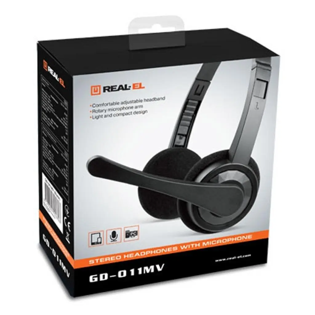 Навушники REAL-EL GD-011MV Black - фото 3