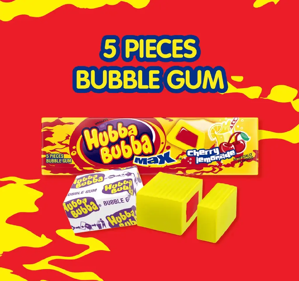 Жувальна гумка Hubba Bubba Cherry Lemonade Max Gum 1шт - фото 2