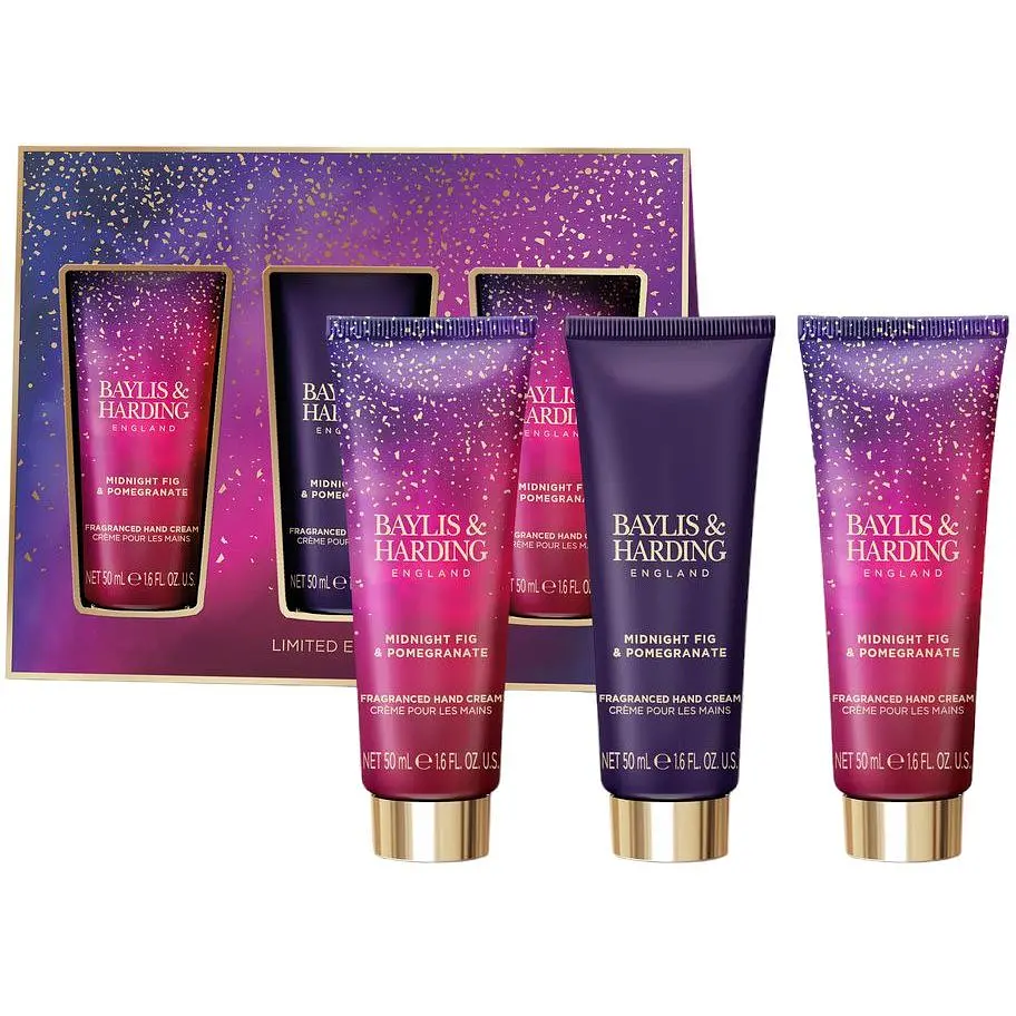 Подарочный набор Baylis & Harding: Крем для рук Midnight Fig & Pomegranate, 3 шт. х 50 мл - фото 2