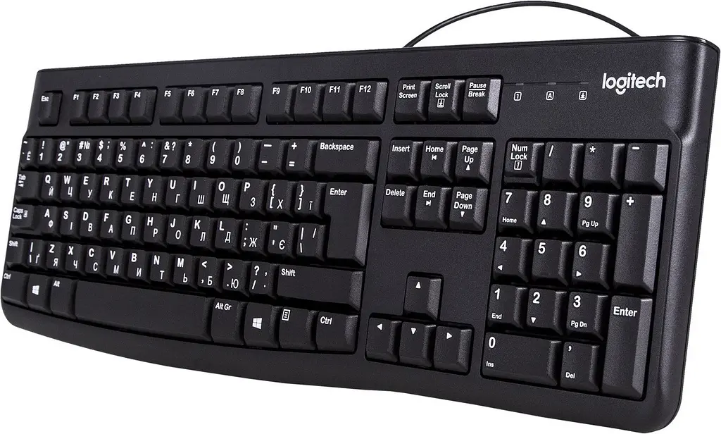 Клавіатура Logitech K120 USB black UKR (920-002643) - фото 3
