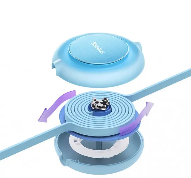 Кабель Baseus Bright Mirror 2 Series 3-in-1 Cable USB to MicroUSB+Lightning+Type-C 3.5A 1.1m CAMJ010017 Blue - фото 4