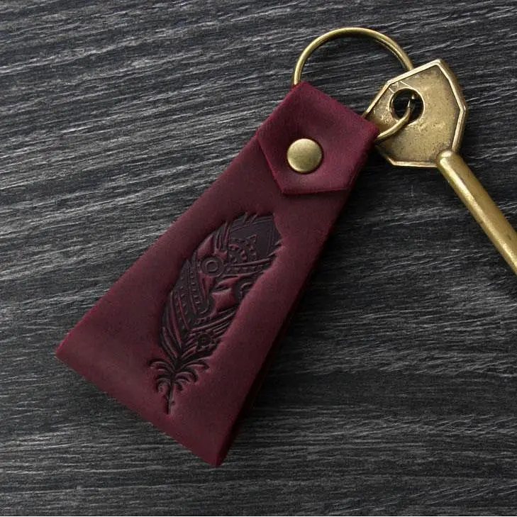 Кожаный брелок Перо - фото 9